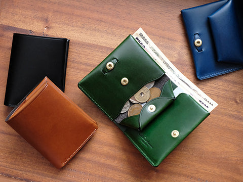 Bi-fold mini wallet "Enfold Coin" (without strap)