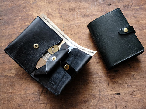 [Limited Edition] Bi-fold mini wallet "Enfold Coin" / Bridle leather