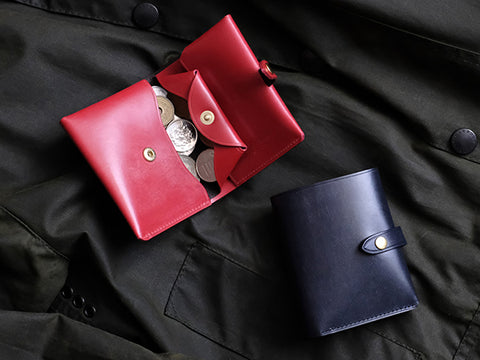 [Limited Edition] Bi-fold mini wallet "Enfold Coin" / Bridle leather