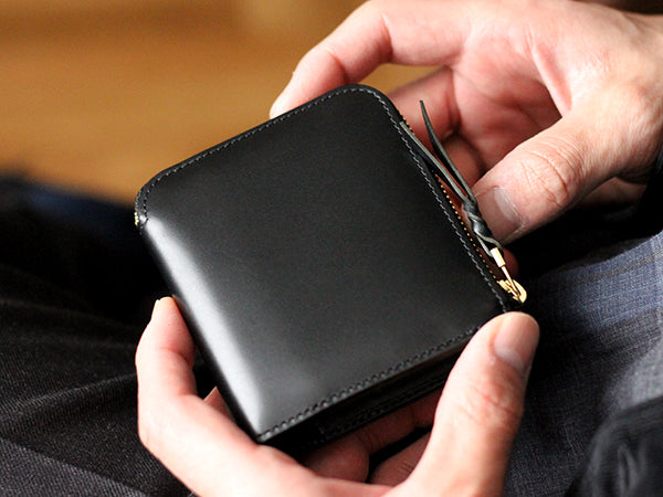 L字ファスナー財布(両側スリーブタイプ) “Cram sleeve”L-Zip wallet