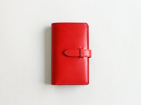 Bi-fold wallet with strap “Fasten” ストラップ付縦長二つ折り財布